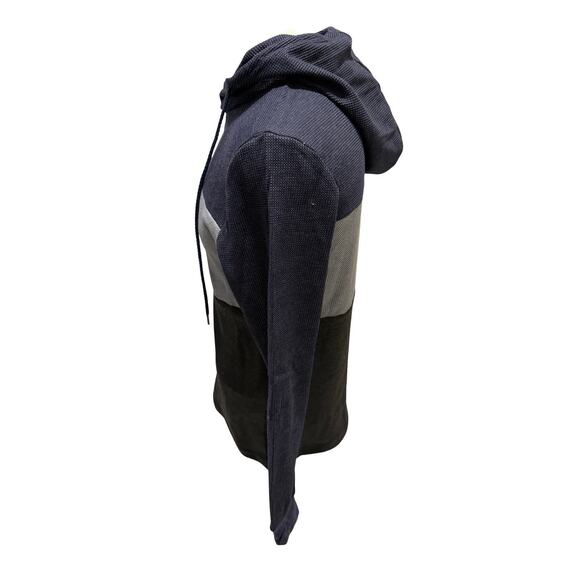 Hudson & Barrow NYC Colorblock Hoodie Men’s Small Blue Gray Casual Pullover - Picture 3 of 5